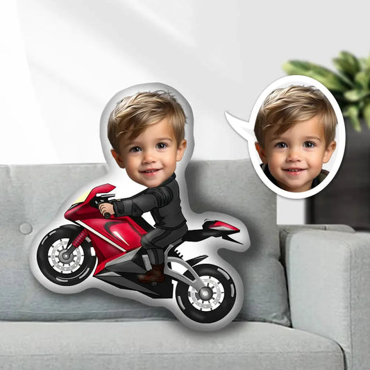 Kişiye Özel Fotoğraflı Yastık Motorcu