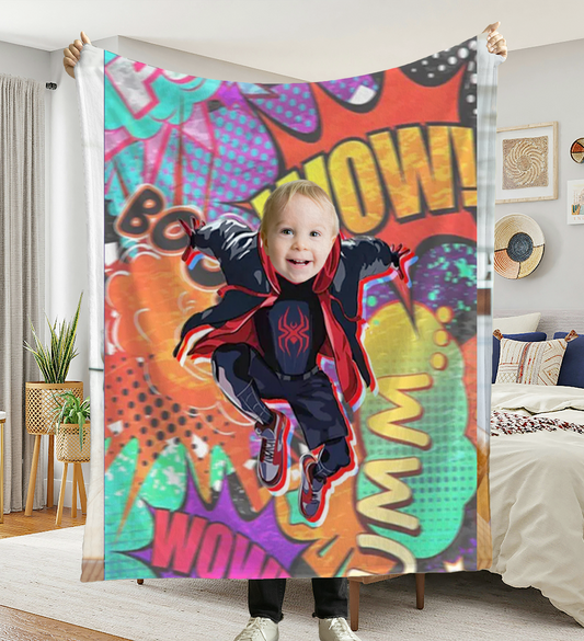 Kişiye Özel Resimli Çocuk Battaniyesi Örümcek Adam 25