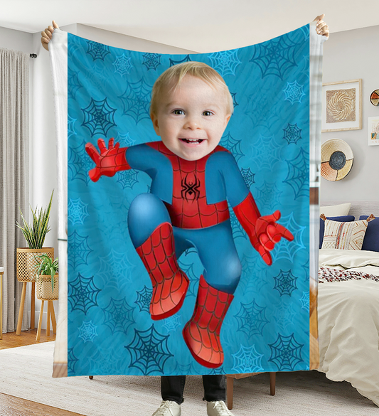 Kişiye Özel Resimli Çocuk Battaniyesi Örümcek Adam 23