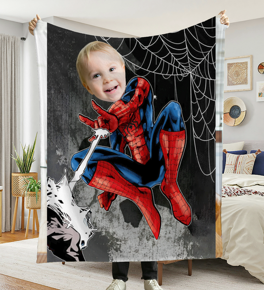 Kişiye Özel Resimli Çocuk Battaniyesi Örümcek Adam 21