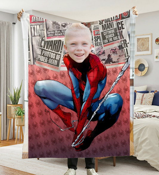 Kişiye Özel Resimli Çocuk Battaniyesi Spider man