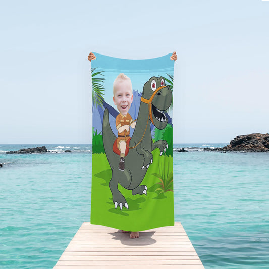 Kişiye Özel Plaj Havlusu Dinozor 79